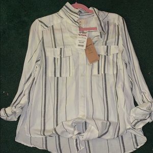 Tie in the front Button Down